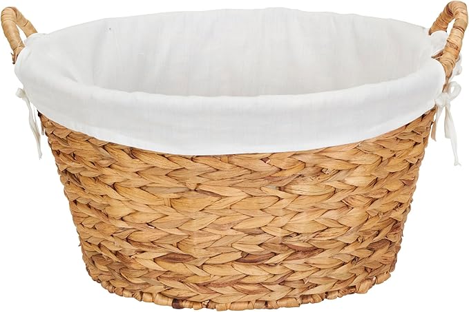 Household Essentials Round Wicker Laundry Basket by HouseholdEssentials