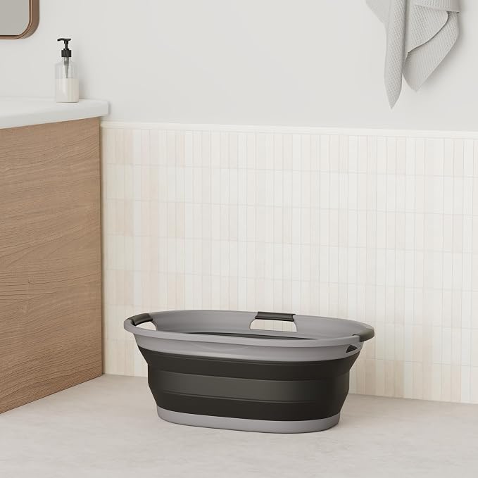 SAMMART 44L Collapsible Plastic Laundry Basket - Image 2