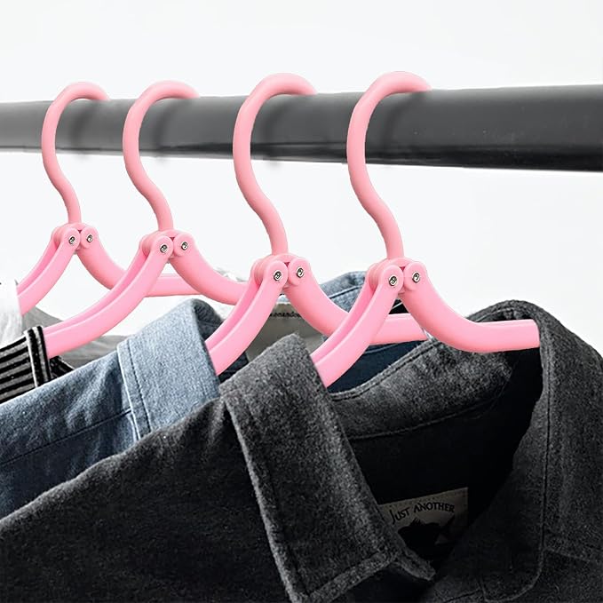 6PCS Portable Folding Clothes Hangers Clothes Drying Rack - Image 6