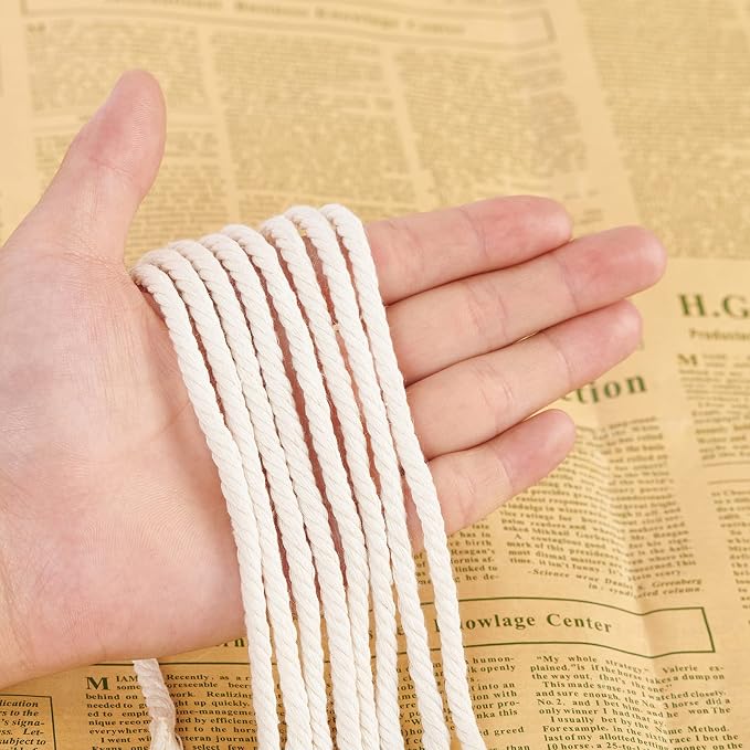 Macrame Cord 5mm x 328Yards, Natural Cotton Macrame Rope - Image 4