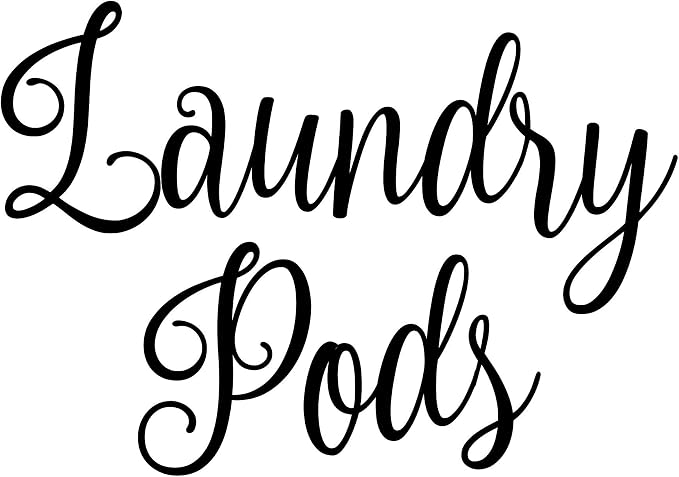 Laundry Pods 6w x 4h Label | Laundry Room Organization | Die Cut Vinyl Decal | by MinglewoodTrading