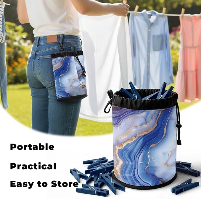 Clothespin Bag Holder Outside, Hanging Clothes Pin Bag - Image 5