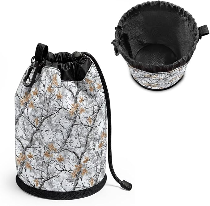 Clothespin Storage Bag with Hooks & Drawstring Closure Bare Branch Leaf Space - Image 2