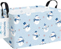 LANGYASHAN Rectangular Christmas Snowman Storage Basket by LANGYASHAN