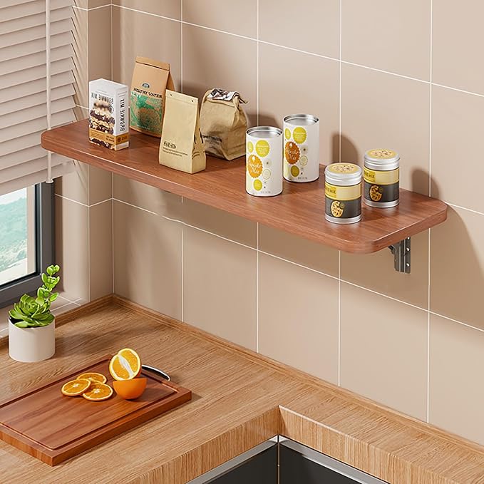 Wall Mounted Folding Table Desk Kitchen Dining Table Floating Foldable Table by Unknown