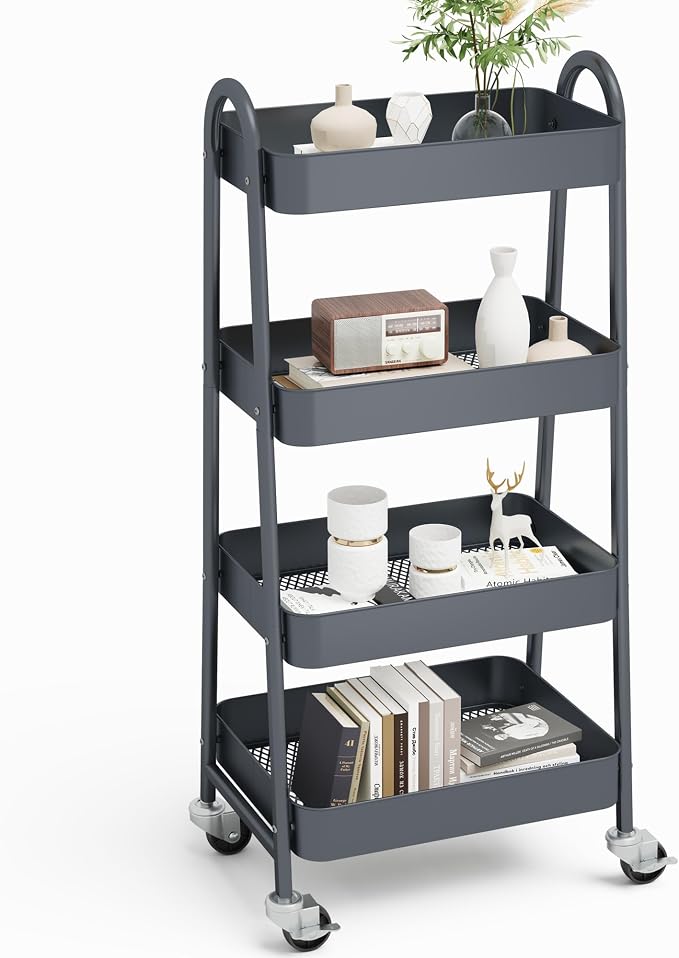 NEWBULIG 4-Tier Rolling Utility Cart by NEWBULIG