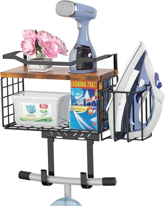 Ironing Board Hanger Wall Mount, 2-Layer T&Y Iron Board Holder by GLISWAM