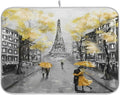 Stylish Romantic Paris Streetscape Eiffel Tower Painting Absorbent Dish Drying by Unknown