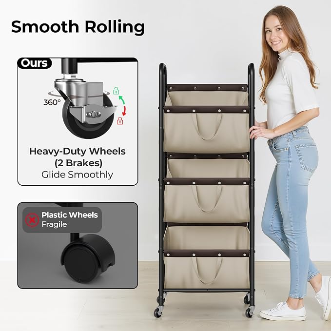 GRANNY SAYS 3 Tier Laundry Sorter, Laundry Basket - Image 5