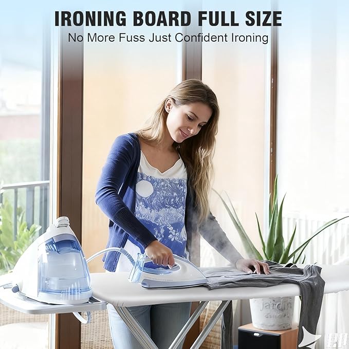 oleaf Ironing Board with Cover and Thicken Pad 43 x 13 Height Adjustable Full - Image 5