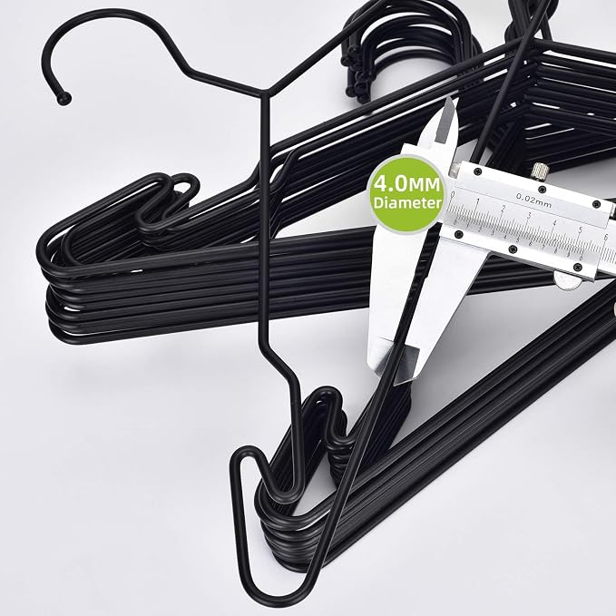 Heavy Duty Metal Hangers with Unique Hook Design Durable & Sturdy Coat Hangers - Image 3