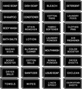 64 PCS Laundry Labels for Jars, Minimalist Laundry Room and Bathroom Label by HVSWLY