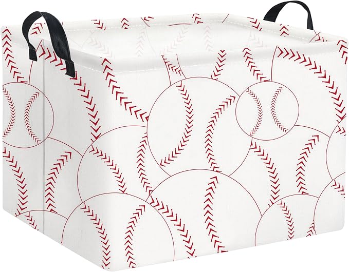 HIYAGON Rectangular Baseball Basket Kids Baby Nursery Storage Basket by HIYAGON