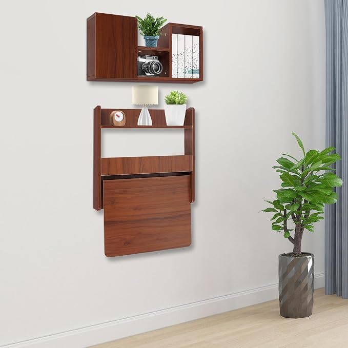 Wall Mounted Bookshelf Folding Table - Image 4