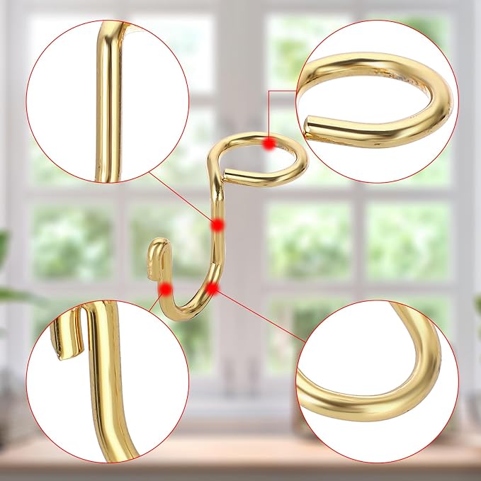 Sumnacon Gold Metal Hanger Extender Hooks - Image 3