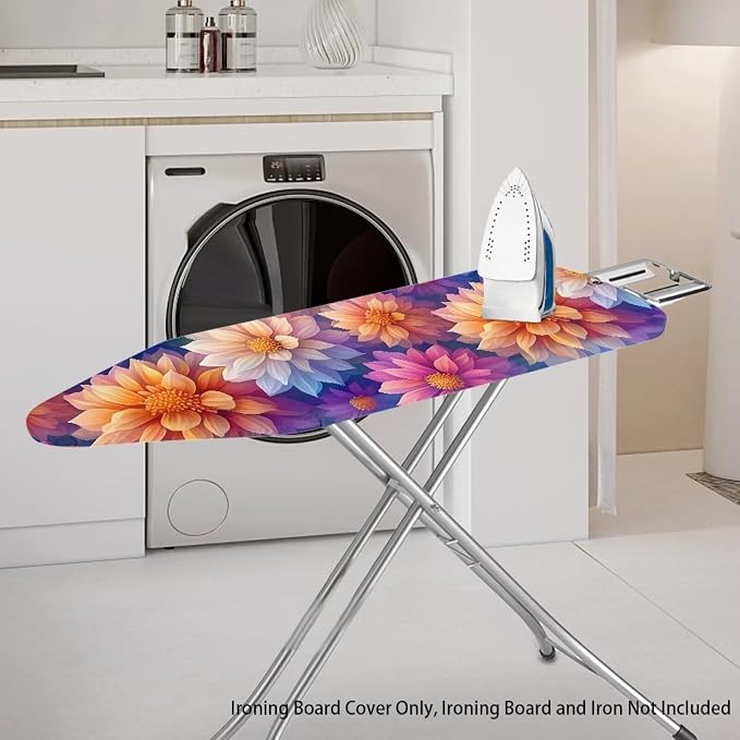 Boho Flowers Ironing Board Covers, Heavy Duty Iron Board Cushion - Image 2