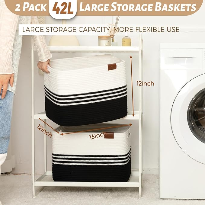 Storage Baskets, 42L*2 Pack Storage Baskets - Image 2