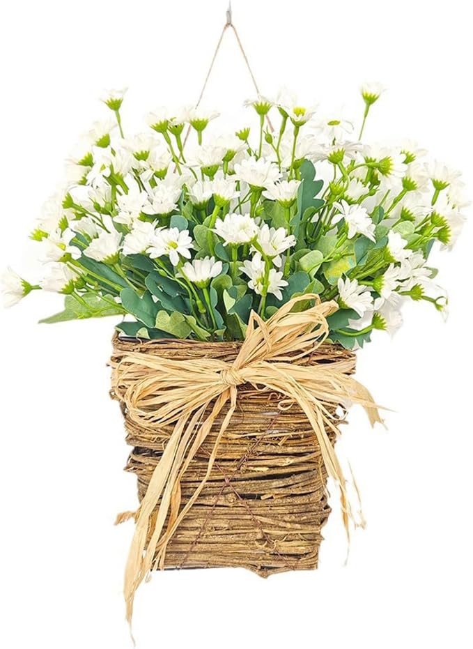 Ochine Hydrangea Door Hanger Basket Wreath, Spring Wreaths by OchinePlayandLearn