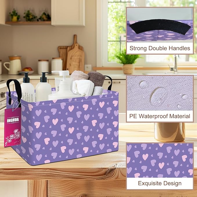 Rectangular Storage Basket Fabric Organizer Bin - Image 6