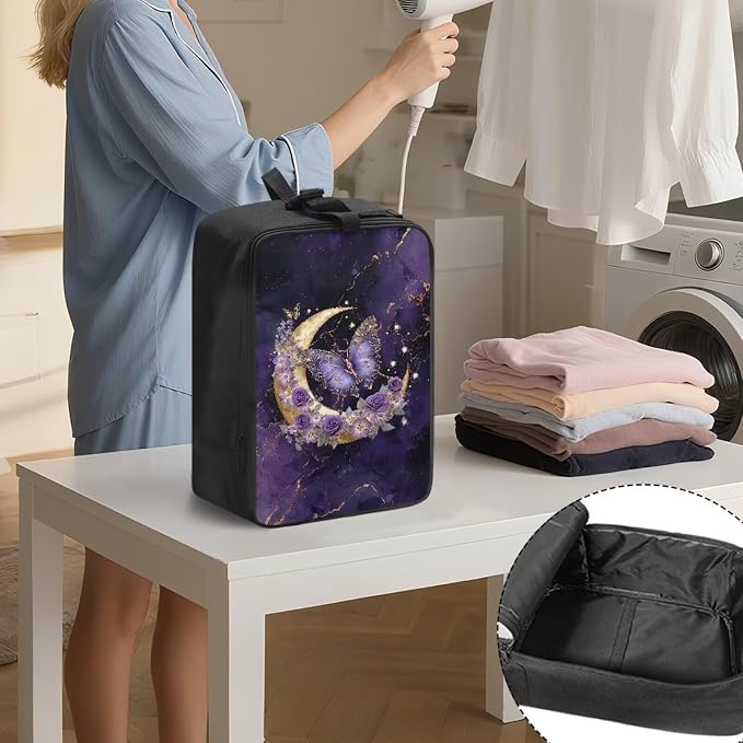 Moon Butterfly Marble Print Printed Steam Iron Storage Bag Polyester Organizer - Image 3