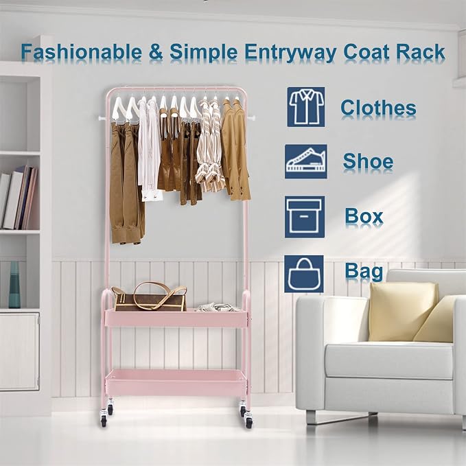 DYRABREST Simple Design 2-In 1 Garment Rack - Image 4