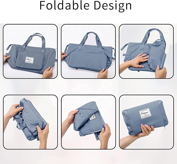 Large Capacity Foldable Travel Bag Expandable Portable Carry on Bag Dry&Wet - Image 6
