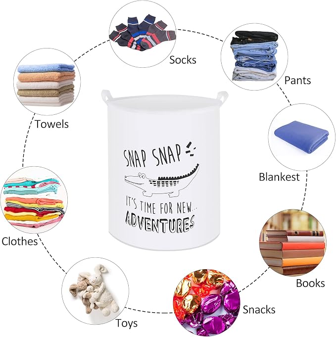 Collapsible Laundry Basket in Bedroom Waterproof Laundry Hamper in Bathroom - Image 4