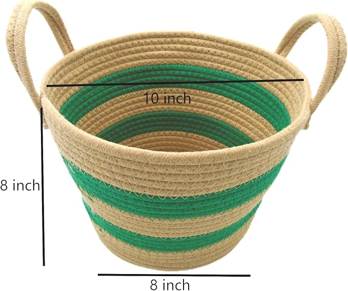 Youngfine Horizonweave Green Storage Basket - Image 6