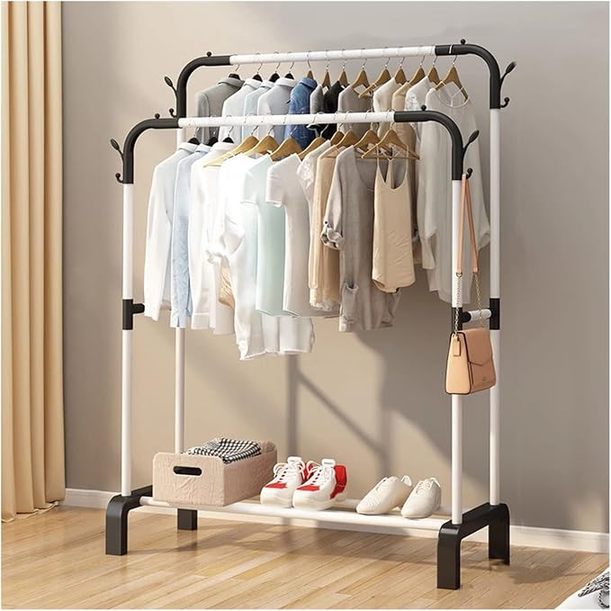 Standing Coat Stand Clothes Drying Rack Floor Balcony Home Clothesline Drying by Unknown