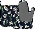 Mxocom Cute Daisy Print Oven Mitts and Pot Holders Sets Summer Garden Spring by Mxocom