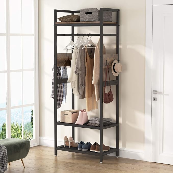 Tribesigns Small Heavy Duty Clothes Rack Set of 10 - Image 2