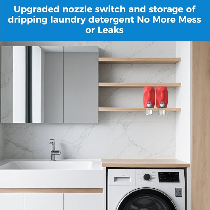 Clear Laundry Detergent Dispenser Cup Holder & Nozzle Force-Saving Switch - Image 3