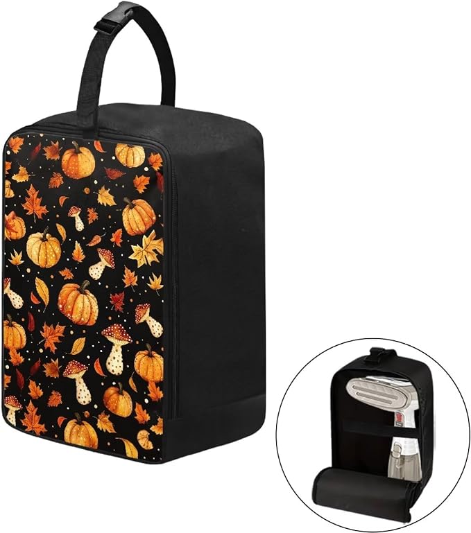 Fall Pumpkin Travel Steamer Storage Bag Zippered Carrying Case - Image 2