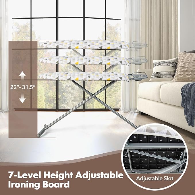 COSTWAY Ironing Board Full Size, Foldable Iron Stand - Image 3