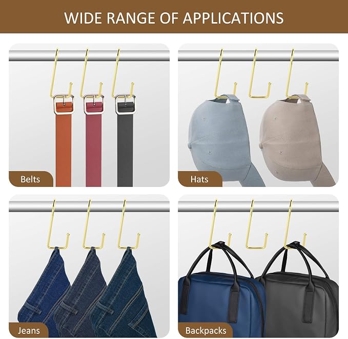 ZEDODIER 15 Pack Purse Hanger Closet, Bag Organizer Purse Hooks - Image 6