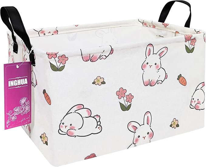 Rectangular Storage Basket Fabric Organizer Bin by INGHUA