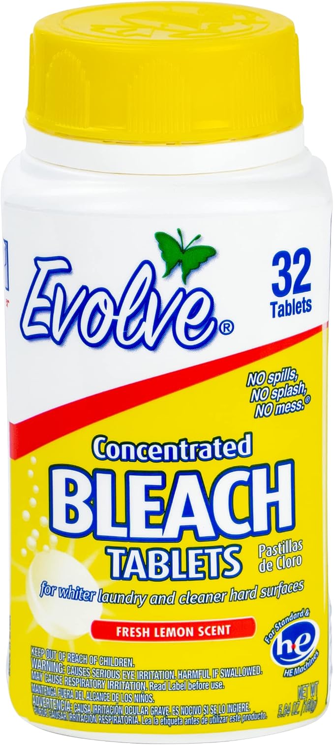Evolve Concentrated Bleach Tablet 32 ct Fresh Lemon by Evolve