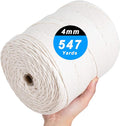 Macrame Cord 4mm x 547Yards, Natural Cotton Macrame Rope by Unknown