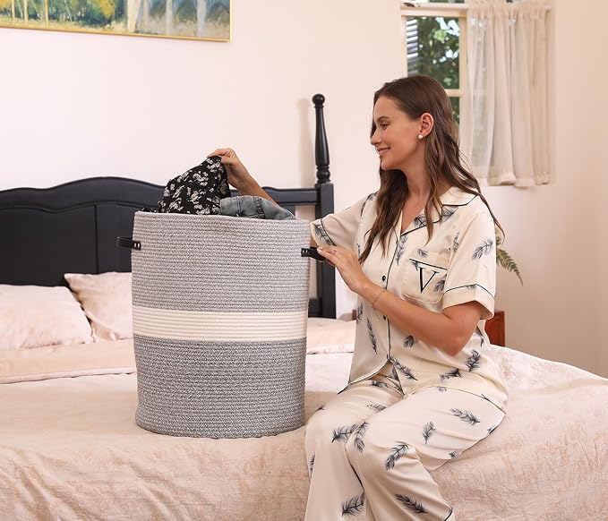 Extra Large Cotton Rope Storage Basket - Image 8