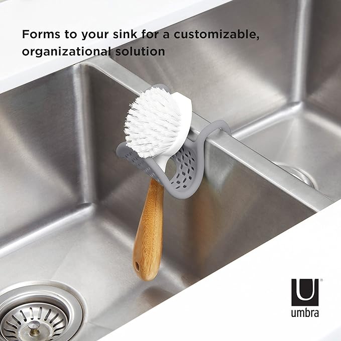 Umbra Sling Kitchen Sink Caddy Sponge Holder, Hangs Over Faucet or Divider - Image 4