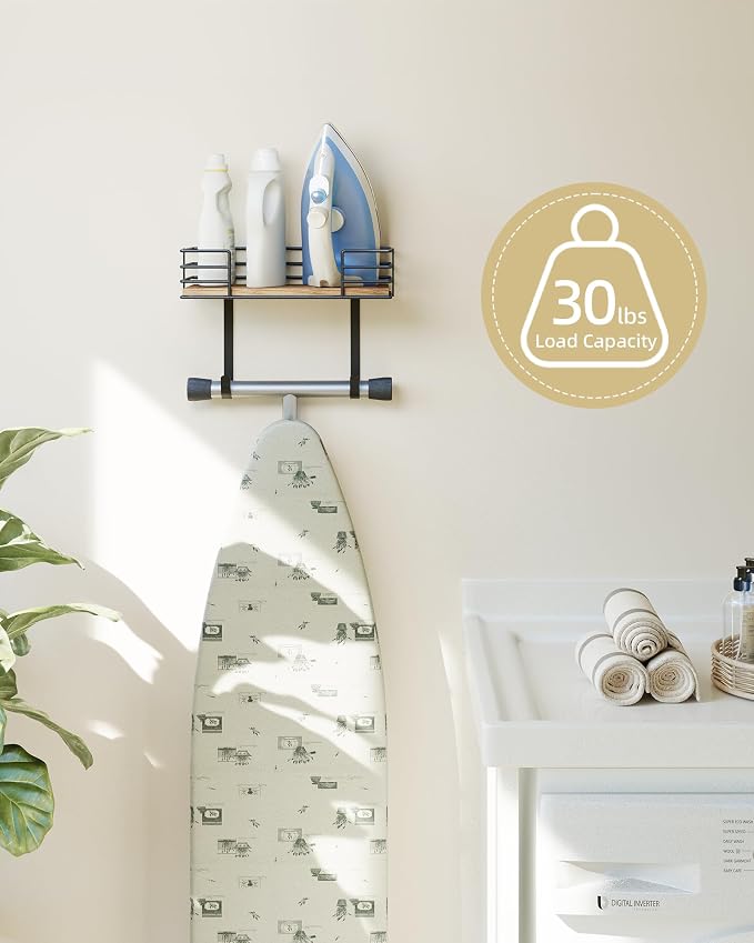 THYGIFTREE Ironing Board Holder Wall Mount, Metal Ironing Board Hanger - Image 3