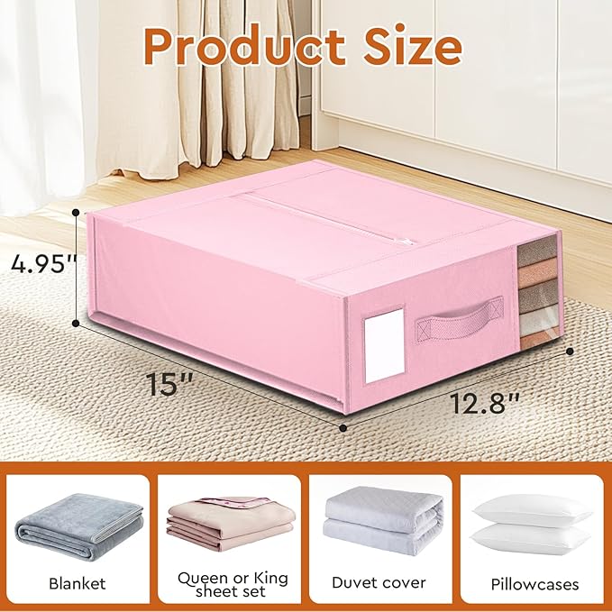 8 Pack Bed Sheet Closet Organizers and Storage, Sturdy Foldable Storage - Image 2