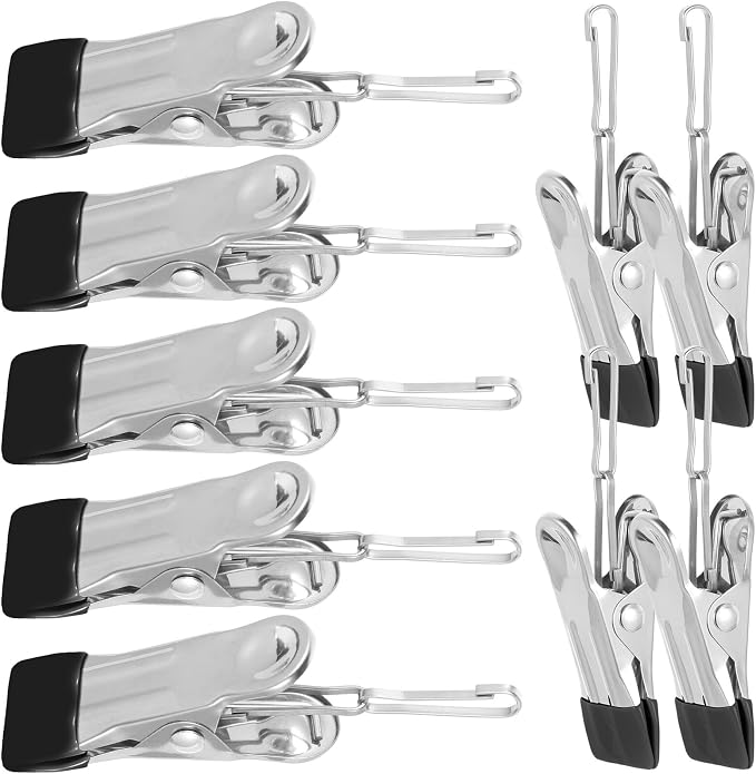 Toyvian 20pcs Stainless Steel Clothespins by Toyvian