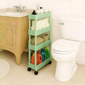 ShellKingdom 4 Tier Bathroom Storage Organizer, Slim Rolling Storage Cart by ShellKingdom