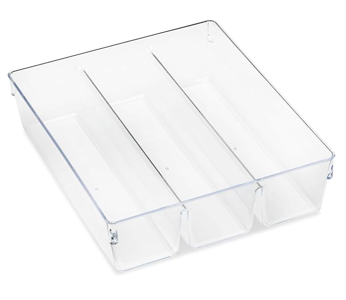 Whitmor 6789-7095 Clear 3-SECTION DRAWER ORGANIZER by Whitmor