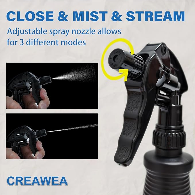4 Pack Plastic Spray Bottles Black 24 oz Heavy Duty Opaque Spray Bottles UV - Image 3
