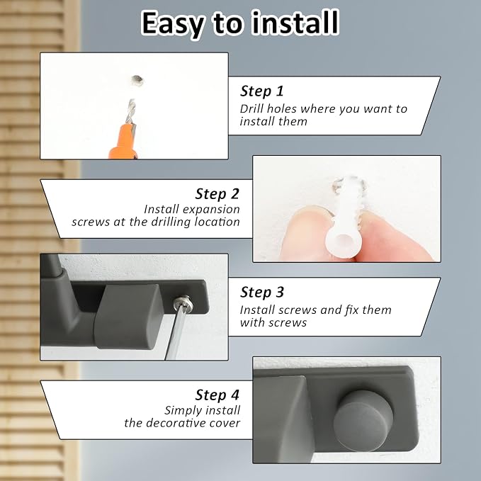 Clothes Drying Rack, Drying Rack, Wall Mounted Rotate Drying Hangers - Image 5