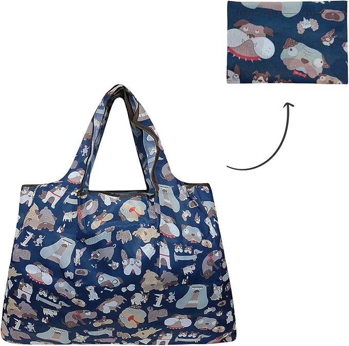 allydrew Large Foldable Tote Nylon Reusable Grocery Bag - Image 5