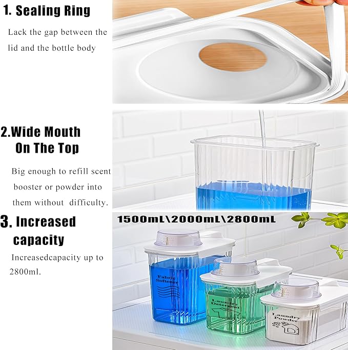 Laundry Detergent Dispenser for Laundry Room Organization and Storage, 2000ml - Image 5