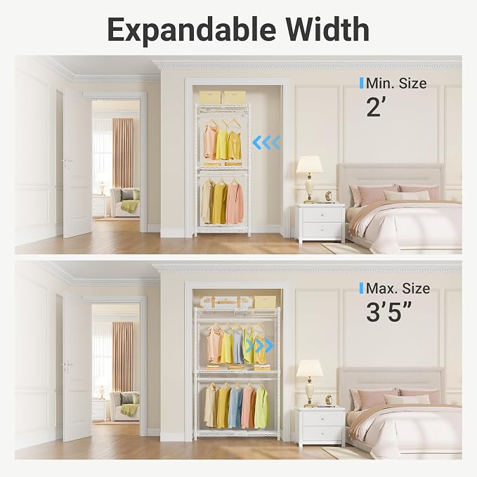 VIPEK X1 Expandable Clothes Rack Heavy Duty Adjustable from 2' to 3'5" - Image 2